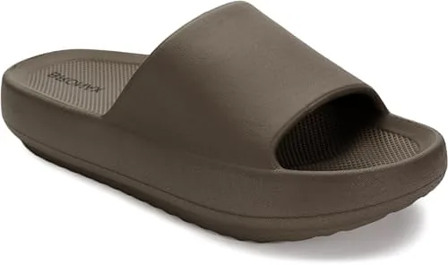 bronax arch support slides for women and men 75 85 w 6 7 m chocolate