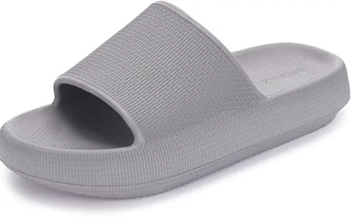 bronax pillow slippers for women and men 105 115 w9 10 m grey