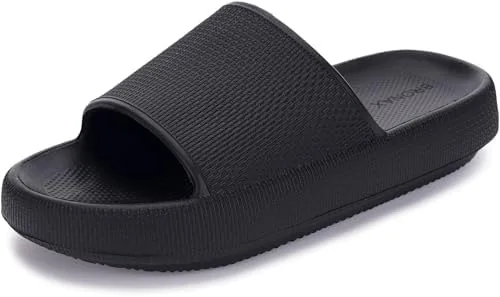 bronax pillow slippers for women and men 12 13 w105 11 m black